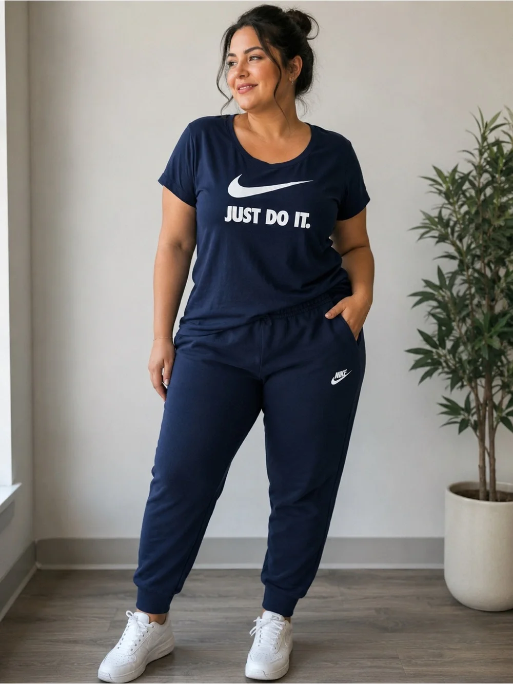 Nike women’s Xl Navy Jogger Set - Just Do It